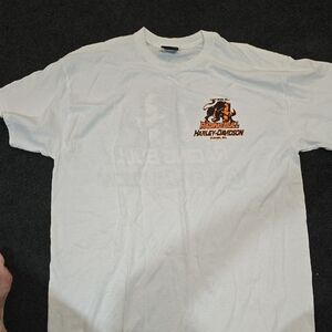 Harley-Davidson White Tee with Orange Logo